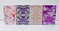 2-Assorted Multi Camouflage Flip Open Cigarette Case, Fit King Size, 3114C-Pink-2