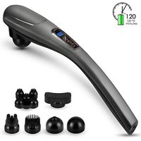MOICO Handheld Back Massager - Cordless Electric Deep Tissue Percussion Massage with 10 Speeds, 12 Modes & 6 Interchangeable Nodes for Neck, Shoulder, Arms, Waist, Leg, Foot, Full Body Pain Relief