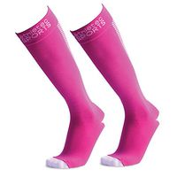 Athletec Sport Compression Socks for Men and Women (20-30 mmHg) for Runners, Athletes, Travel, Shin Splints, Diabetic, Edema, Varicose Veins Pain, and More - Size Small/Medium in Hot Pink (One Pair)