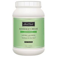 Bon Vital' Naturale Massage Crème, Professional Massage Therapy Cream with Natural Ingredients for an Earth-Friendly & Relaxing Massage, Full Body Daily Moisturizer for Smooth Skin, 1 Gallon Jar