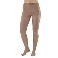 Ames Walker AW Style 208 Microfiber Opaque 15 20mmHg Moderate Compression Closed Toe Pantyhose Tights Sand XLarge