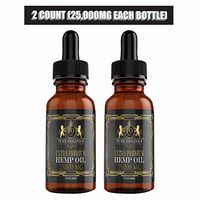 (2 Pack :: 25,000mg Each) Hemp Oil for Pain Relief Anxiety Relief Sleep Support :: Organic - Hemp Extract Supplement