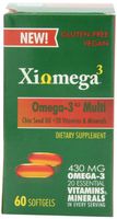 Xiomega3 chia oil softgels, omega3 + multivitamins, 60 Count