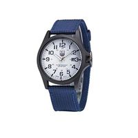Fxbar,Quartz Casual Mens Watches Handmade Woven Band Analog Wrist Watch Arabic Numerals Dress Watch(Blue)