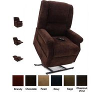 Mega Motion Infinate Position Power Easy Comfort Lift Chair Lifting Recliner FC-101 Infinite Recline Rising Electric Chaise Lounger - Chestnut Vinyl