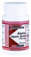 Kirkman Alpha Lipoic Acid 100 mg - Hypoallergenic | 120 Vegetarian Capsules