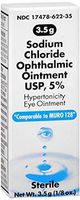 Akorn Sodium Chloride 5% Ophthalmic Ointment 3. 5 gm (Pack of 2) by Akorn