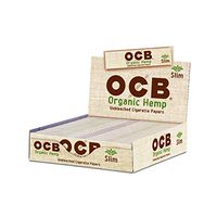 OCB Organic Hemp Unbleached Rolling Papers Slim UNFLAVORED Flavor Pack of 24