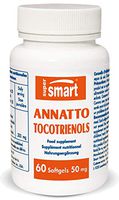 SUPERSMART - Vitamins - Annatto Tocotrienols 50 Mg - Beneficial for Cardiovascular Health. 90% Delta-Tocotrienols, The Most Biologically Active Form of Vitamin E. 60 softgels