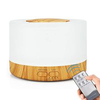 Aromatherapy Essential Oil Diffuser 500ml,5 in 1 Ultrasonic Cool Mist Humidifier Waterless Auto Shut-off with 4 Timers and 7 LED Color Changing Lights.