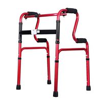 BNSDMM rollator Walker with seat Walker - One-Button Folding Height-Adjustable Lightweight Aluminum Alloy Walking Frame for The Elderly Standing-Type Walker Folding Walker Old Man Walke
