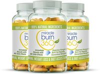 Fast Acting Weight Loss Pills. Natural Appetite Suppressant & Fat Burner Supplement to get Slim Fast - Lose Weight or 100% Money Back Guaranteed (3 Bottle - 90 Diet Pills) - Miracle Burn 360
