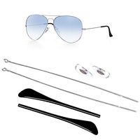 HEYDEFO Compatible/Replacement for Ray-Ban Sunglasse Temple Arms Nose Pads Temple Tips if Applicable (Silver)