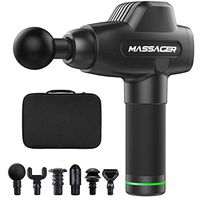 Fronnor-Massage-Gun-Muscle-Massager-Gun for Athletes Deep Tissue Percussion for Pain Relief Stiffness,20-Speed Handheld Electric Body Massager Sports Drill Portable Quiet Brushless Motor (Black)