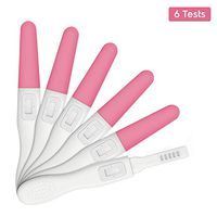 AccuMed Midstream Pregnancy Test, Early Detection 6-Count Home Pregnancy Test Kit, Individually Wrapped, Clear & Easy HCG Test Results.