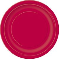 Unique Industries, Cake Paper Plates, 20 Pieces - Red
