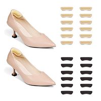 SITAKE 12 Pairs Heel Liner Cushions Insoles - Gel Heel Grips Pads Liner Cushions Inserts - Heel Cushion Pads Heel Shoe Grips - Heel Cushions Inserts for Womens and Mens (Thickness 3.8mm)