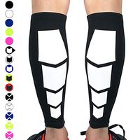 Beister 1 Pair Calf Compression Sleeves for Women & Men, Footless Shin Splint Leg Support Socks for Pain Relief, Recovery, Running, Travel, Cycling Nurse, Medium