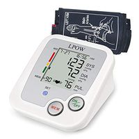 LPOW Blood Pressure Monitor Automatic Upper Arm Digital Monitors with Cuff, Batteries Included, Accurate, Portable and Perfect for Home Use