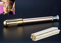 WellieSTR Pure Brass Mini Healing Stick Moxa Stick Holder Healing Therapy Moxibustion Stick Holer for Face + 5pcs 5mm Mini Moxa Rolls
