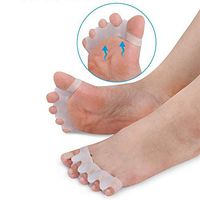Crout Toe Separators-2 Pairs of Gel Bunion Corrector Toe Straightener for Overlapping Toes - Pedicure, Silicone Toe Corrector