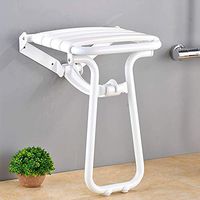 Rishx Wall Mounted Shower Seat Bathroom Folding Chair Elderly Toilet Bath Stool Bathroom Bench for Seniors and Elders