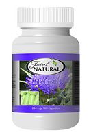 Milk Thistle 250mg 180 Count Bottle of Capsules [2 Bottles] by Total Natural, Safe and Natural Liver Protectant Health Supplement for Men and Women, GMP Premium Ingredients