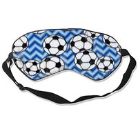 XJOFKJTI Soccer Blue Sleep Mask Women & Men with Adjustable Straps Sleeping 8.26" X 3.54" Eye Masks Lightweight and Comfortable Night Cover for Kids Girls,Sleep Mask