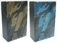 Eclipse Army Camo Color Push Open Hard Plastic Crushproof Cigarette Case, 2ct, Kings, 3116C1