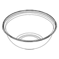 WNA Par Pak PanelBowl Round Plain PET Bowl Black, 320 oz. | 25/Case