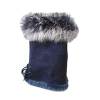 FENICAL Womens Girls Half Finger Gloves Winter Warm Stylish Soft Wool Mittens Fingerless Wrist Short Gloves Hand Warmer Costume Christmas Gift