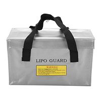 Antilog Explosionproof Bag, Explosionproof Lipo Battery Safe Bag Large Space Charging Batteries Storage Bags(Silver)