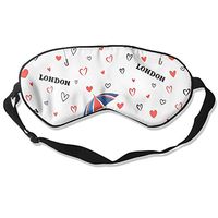 100% Silk Sleep Mask Eye Mask London Umbrella Soft Eyeshade Blindfold With Adjustable Strap For Men Women And Kids For Sleeping Travel Work Naps Blocks Light