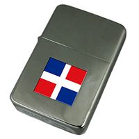 Engraved Lighter Dominican Republic Flag