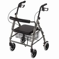 Patterson Medical Ultralight Hemi Aluminum Rollator - Titanium - 1 Each