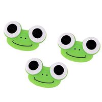 Timagebreze Frog Contact Lens Case 3 Pcs Green Plastic Contact Lens Holder Portable Cartoon Lens Soak Container