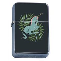 Glitter Unicorn Flip Top Dual Torch Em1 Smoking Cigarette Silver Refillable Dual Flame