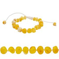 Amberalia Adjustable Knotted Baltic Amber Bracelet, Helps in Pain Relief - Boost Immune System - ONE Size FITS Most - Polish Milky -S