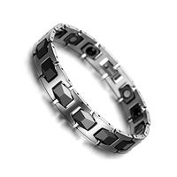 Tungsten Black Ceramic Magnetic Therapy Bracelet for Arthritis Pain Relief Men Women(Imported,3000 Gauss each Link)