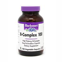 Bluebonnet Nutrition B Complex 100 Vegetable Capsules, Complete Full Spectrum, Vitamin B6, B12, Biotin, Folate, Vegan, Vegetarian, Gluten Free, Soy Free, Milk Free, Kosher, 100 Vegetable Capsules