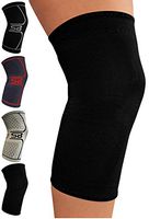 SB SOX Compression Knee Brace - Great Support That Stays in Place - Perfect for Recovery, Crossfit, Everyday Use - Best Treatment for Pain Relief, Meniscus Tear, Arthritis (Solid - Black, Medium)