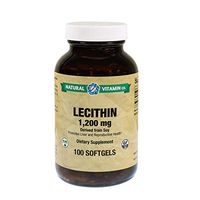 Natural Vitamin Co. - Lecithin 1,200 mg, Derived from Soy, Lecithin (from Soy), 100 Softgels, 3+ Month Supply, Gluten Free