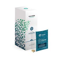 YouVeda My Healthy Immunity - Immune Boosting Support. Balances The Body Against Seasonal & Viral Challenges. Strong Ayurvedic Blend of Amla, Andrographis, Holy Basil, Quercitin, Probiotic. 30 Day Supply. Daily Packet. Vegan