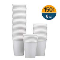 UniCup Disposable Paper Cups – Pack of 150-8oz Cups – Hot/Cold Beverage Drinking Cup for Water, Juice, Coffee or Tea – Ideal for Water Coolers, Party, or Coffee 150-8oz