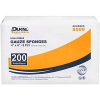 Dukal Basic Care 8-Ply Non-Sterile Gauze Sponge 4" x 4" 200 Count