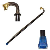Nautical World Wolf Head Brass Handle Walking Stick Design Vintage Victorian Walking Stick Cane, Affordable Gift Decorative Walking Cane Fashion Statement for Men/Women/Seniors/Grandparents! Item New