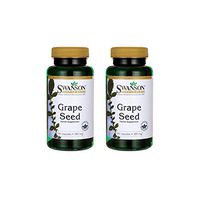 Swanson Grape Seed Heart Antioxidant Free Radicals Healthy Blood Pressure Support Polyphenols OPCS Herbal Supplement 380 mg 100 Capsules (Caps) (2 Pack)