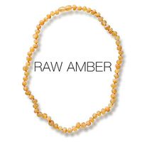 Meraki Adult Amber Necklace - Raw Unpolished Baroque Baltic Amber Necklace | All Natural Pain Relief for Adults to Help Migraines, Sinuses, Arthritis and More | Honey Color (18 Inches)