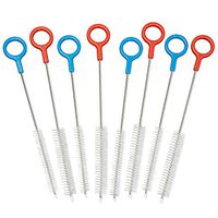 Heavy Duty Straw Cleaning Brushes Set of 8 - for Long Reusable Drinking Straws and Hard to Clean Areas