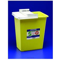 Covidien Chemosafety Container 8 Gal Yellow Hinged Lid 17¾"Hx11"Dx15½5"W 10/cs
